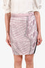 Roberto Cavalli Pink Snake Print Skirt Size 44