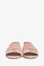Loro Piana Pink Suede Summer Charm Block Heels Size 37