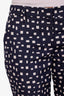 Pantalon Prada bleu marine et blanc en nylon à motifs, taille 42