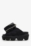 Sacai Black Nylon Pocket Platform Slides Size 37