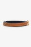 Hermès 2021 Black Swift/Gold Epsom Reversible Ancre Belt Size 70