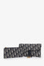 Christian Dior Navy Blue Oblique Jacquard Small Saddle Pouch On Chain with Insert
