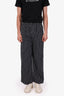 Balenciaga Black/White Striped Poplin Lounge Pants Size 44