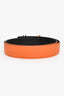 Hermès 2015 Black/Orange Leather Reversible H Buckle Belt Size 90