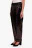 Balmain Black Sequin Straight Leg Pants Size 36
