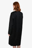 Toteme Black Cotton Collarless Cinched Button Down Coat Size 38