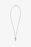 Pre-loved Chanel™ Gold Tone CC Pendant Oval Drop Necklace