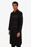 Burberry Black Horseferry Print Gabardine Car Coat Size 44 Mens