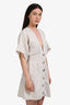 Reformation Beige Linen S/S Mini Dress Size 4
