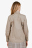 Brunello Cucinelli Brown Beaded Button Down Shirt Size XS