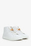 Hermès White Leather Kelly Buckle 'Daydream' High Top Sneakers