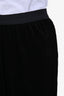 Isabel Marant Black Silk Blend Velvet Elastic Waistband Midi Skirt Size 34