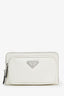 Prada White Saffiano Leather Belt Bag