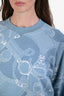 Hermès Blue Cotton 'Eperon d'or Bandana' Sweatshirt Size 42