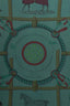 Hermès Green 'Tea for Two' Silk Scarf 90