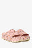 Gucci x Pikarar Pink Rubber Shiba Inu Print Interlocking G Slides Size 37