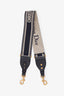 Christian Dior Navy Oblique Jacquard Studded Guitar Strap