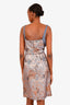 J. Mendel Paris Blue/Rose Gold Sleeveless Mini Dress Size 12