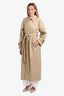 L'Academie Beige Long Belted Trench Coat Size S