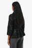 Pre-loved Chanel™ 2011 Black Wool Knit Printed Jacket Size 34