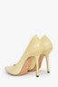 Jimmy Choo Butter Yellow Leather Heels Size 38.5