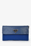 Prada Blue Leather and Nylon Wallet on Strap