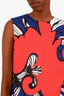 Scanlan Theodore Navy/Red/Black Printed Sleeveless Top Size 10
