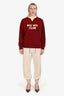 Loewe Cream Cotton Blend Terry Leather Trim Sweatpants Size XS