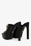 Versace Black Leather La Medusa Platform Mules Size 36.5