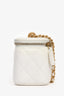 Pre-loved Chanel™ 2022 White Lambskin Mini Vanity On Chain