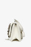 Miu Miu White Leather Embellished Buckle Lady Matelasse Shoulder Bag