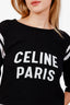 Celine Black Boxy Jersey T-Shirt Size S
