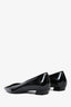 Roger Vivier Black Patent Leather Buckle Square Toe Flats Size 37.5
