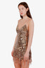Lovers and Friends Gold Sequin Fringe Mini Dress Size XS