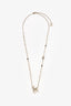 Pre-loved Chanel™ 2026 Champagne Gold Tone Deer Faux Pearl Necklace