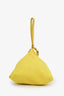 Jil Sander Yellow Leather Pyramid Wristlet