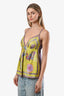 Etro Green/Purple Silk Patterned Sleeveless Tank Top Size 40