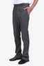 Gucci Black/White Wool Slim Fit Trousers Size 48