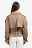 Acne Studios Khaki Twill Cropped Trench Coat Size 42