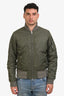 Sandro Green Nylon Bomber Jacket Size M Mens