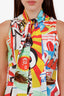 Moschino Couture Multicolour Powerpuff Girls Sleeveless Dress with Tie Size 6