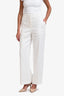 Theory White Linen Blend Trousers Size 4