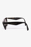 Celine Black Acetate Edge Cat Eye Sunglasses