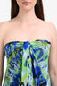 Jean Paul Gaultier Soleil Green/Blue Halter Maxi Dress Size XS