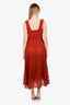 Vince Burnt Red Lace Cotton Midi Skirt + Tank Top Set Size 6 M