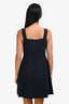 Theory Navy Linen Blend Square Neck Mini Dress Size 6
