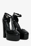 Dolce & Gabbana Black Patent Platform Block Heels Size 39