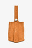 Loewe 2025 Brown Suede Medium Pebble Bucket Bag