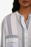 Stella McCartney White/Blue Striped Top Size 46