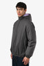 Gucci Grey/Purple Nylon GG Reversible Zip Up Jacket Size 48 Men's